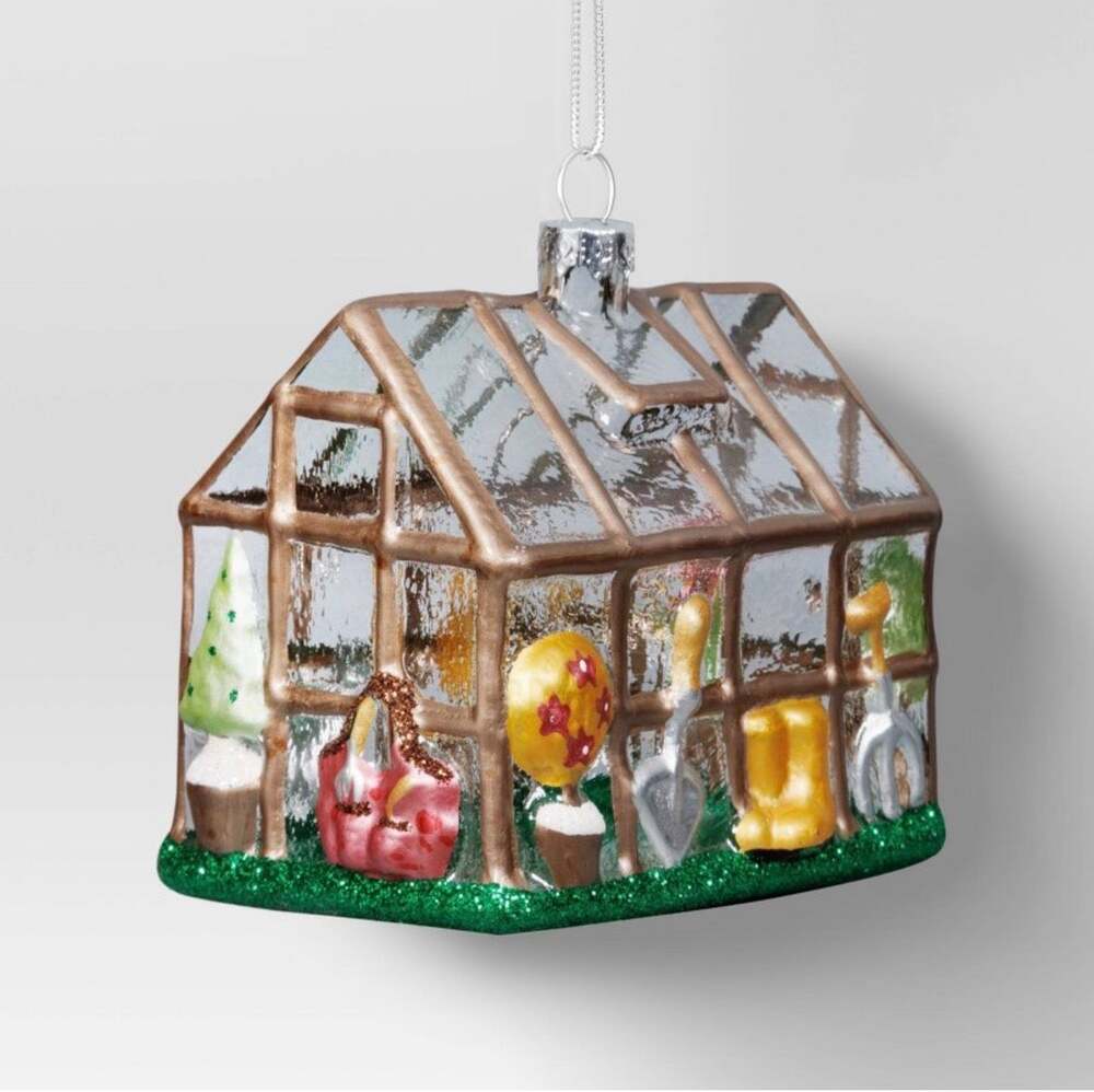 New Green House Glass Christmas Tree Ornament Wondershop Target Garden